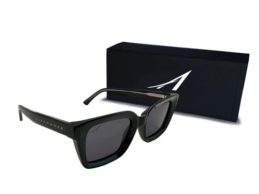 ALEXANDER Milan Chic Polarized Sunglasses - Jet Black