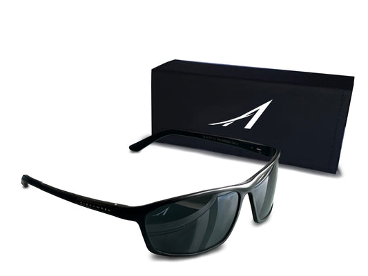 ALEXANDER Metal Sportsman Polarized Sunglasses - Jet Black