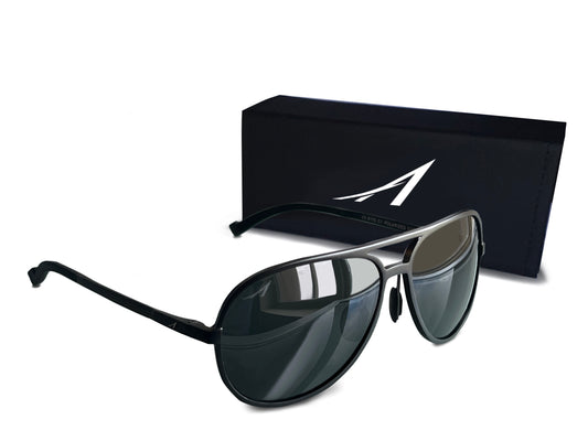 ALEXANDER Next Generation Polarized Aviator Sunglasses - Jet Black