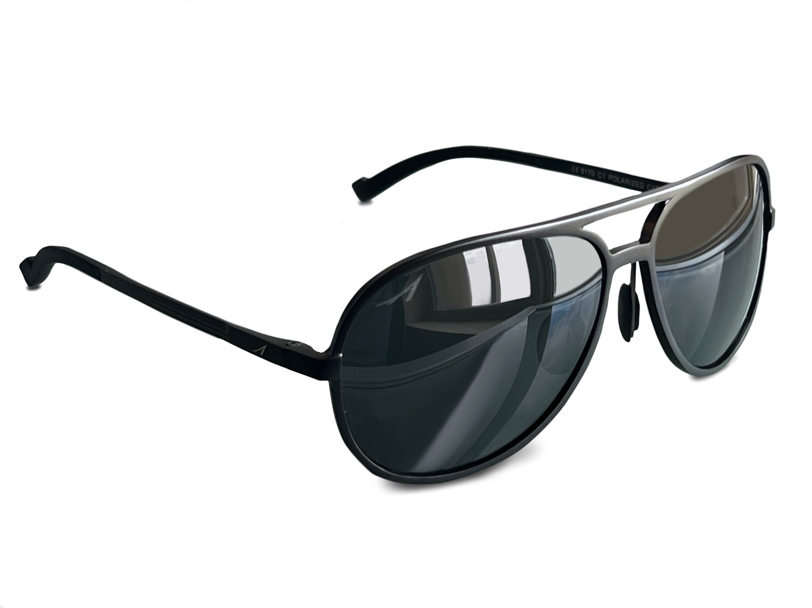 ALEXANDER Next Generation Polarized Aviator Sunglasses Jet Black