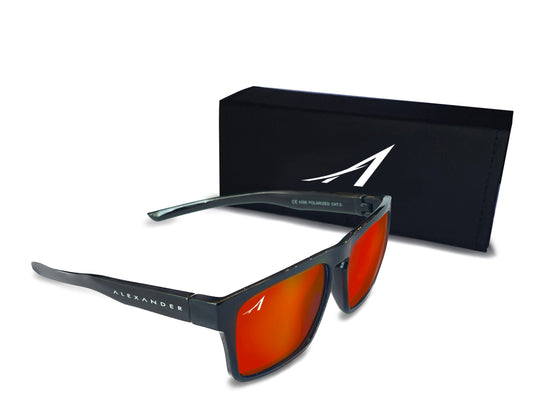 ALEXANDER Premium Sport Polarized Sunglasses - Red Mirror